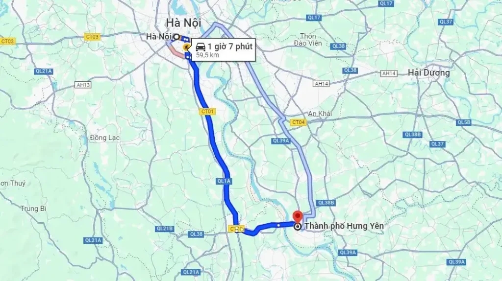 Dịch vụ xe ghép từ Hưng Yên đến Hà Nội uy tín: Đặt xe dễ dàng, đi lại thuận tiện